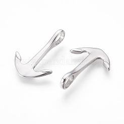 変色しにくい304ステンレススチールペンダント  アンカー  ステンレス鋼色  30x21x3mm  穴：5x6mm&nbsp;LS-STAS-A032-115P
