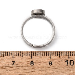304ステンレス鋼調整リング部品  201ステンレススチールベゼルカップリングセッティング  フラットラウンド  ステンレス鋼色  トレイ：6mm  2.5mm  内径：17mm&nbsp;STAS-Z064-08P-02