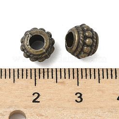 チベット風合金ビーズ  ドラム  カドミウムフリー＆鉛フリー  アンティークブロンズ  8x6.5mm  穴：3.5mm  約1000個/1000g&nbsp;FIND-F012-06AB