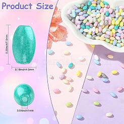 ベーキングペイント不透明ガラスビーズ500個  ライス  ミックスカラー  7.5x4.5mm  穴：1mm&nbsp;GLAA-CJ0003-01