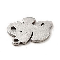 変色しない201ステンレススチールペンダント  象のチャーム  ステンレス鋼色  10.5x12x1mm  穴：1.2mm&nbsp;STAS-H172-02P