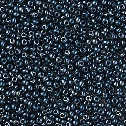 11/0 チェコ不透明ガラスシードビーズ  光沢のある  ラウンド  ミッドナイトブルー  2.2x1.5mm  穴：0.7mm  約500 G /袋&nbsp;SEED-N004-003B-39