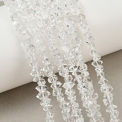 天然ハーキマーダイヤモンドビーズ連売り  チップ  多面カット  チップ  9~12x1.5~4mm  穴：0.3mm  約147~150個/連  19.69''（50センチメートル）&nbsp;G-L611-A01-02