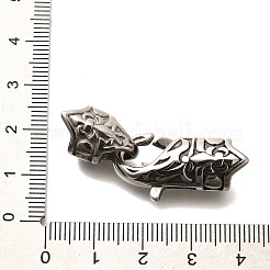 304ステンレススチール製折りたたみ式留め具  アンティークシルバー  42mm&nbsp;STAS-R140-14AS-01