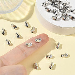シェグレイスの真鍮ビーズ  カドミウムフリー＆ニッケルフリー＆鉛フリー  ナゲット  プラチナ  8x5x5mm  穴：1.8mm&nbsp;XGRQ1A400-304P