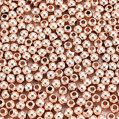 Ccbプラスチックラウンドビーズ  桃パフ  3x2.5mm  穴：1.2mm&nbsp;ALUM-U001-07A-10
