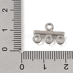 チベットスタイルの合金304ステンレス鋼製シャンデリア部品リンク  バーリンク  プラチナ  10x14.5x1.5mm  穴：1.8mm  約1818個/1000g&nbsp;AL-CBA3B63-21A-P