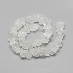 天然石クオーツクリスタルビーズ連売り  ロッククリスタルビーズ  ナゲット  7~15x9.5~13x9.5~13mm  穴：1mm  約43~45個/連  15.7インチ&nbsp;G-R427-13