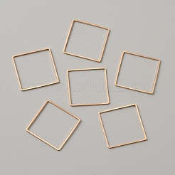 真鍮製フレームコネクター  正方形  ライトゴールド  25x25x0.7mm  内径：23.5x23.5mm&nbsp;FIND-WH0110-800B-KCG