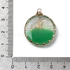 クリスマス合金樹脂ペンダント  フラットラウンド  グリッターと  ミックスカラー  32.5x25.5x6mm  穴：3.5mm&nbsp;CRES-D324-01KCG