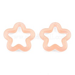 透明蓄光アクリルパーツ  グリッターパウダー付き  スター  ミックスカラー  29.5x30.5x5mm  穴：1.8mm&nbsp;X-TACR-T007-12