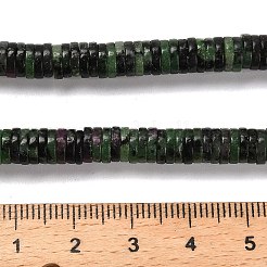 天然石ルビーインゾイサイトビーズ連売り  ディスク  ヒシビーズ  6x1.5mm  穴：0.6mm  約239個/連  15.28~15.35''（38.8~39センチメートル）&nbsp;G-G175-N23-01
