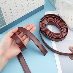 PUレザーコード  フラット  ココナッツブラウン  20x2.5mm  3 m /ロール&nbsp;DIY-WH0209-99C