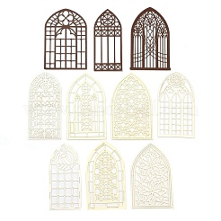 ヨーロッパ風スクラップブック用紙パッドセット  レースカットのドアシートと長方形の紙シート  DIYアルバムスクラップブック用  背景紙  日記の装飾  ミックスカラー  92~98x62~93x0.3mm  20個/セット&nbsp;LS-DIY-H170-04A
