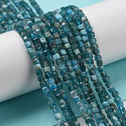 天然石アパタイトビーズ連売り  多面カット  キューブ  2x2x2mm  穴：0.6mm  約182個/連  15.16''~15.55''（38.5~39.5センチメートル）&nbsp;G-P457-B01-14