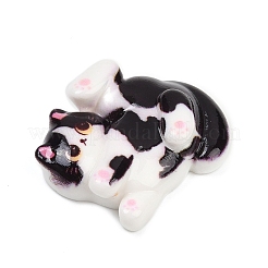 キュートな樹脂カボション  猫  ブラック  22.5x23.5x7.5mm&nbsp;CRES-D302-01F