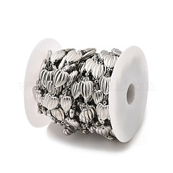 304ステンレススチールリンクチェーン  溶接されていない  ハート  スプールで  ステンレス鋼色  20.5x13.5x5mm  5 m /ロール&nbsp;CHS-C016-04P