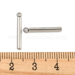 変色しない304ステンレススチールペンダント  コラムバーチャーム  ステンレス鋼色  17x2mm  穴：1.2mm&nbsp;STAS-M001-04P-01