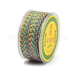 11mの編み込みナイロン中国結びコード  ジュエリー作成用ナイロンジュエリーコード  ティール  2mm  約12.03ヤード（11m）/ロール&nbsp;WCOR-B001-2mm-02