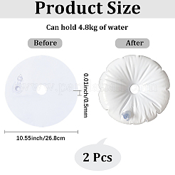 パーティーの装飾用PEプラスチックウォーターバッグ2個  バルーンコラムスタンド  ホワイト  360x0.5mm&nbsp;AJEW-CN0007-39C