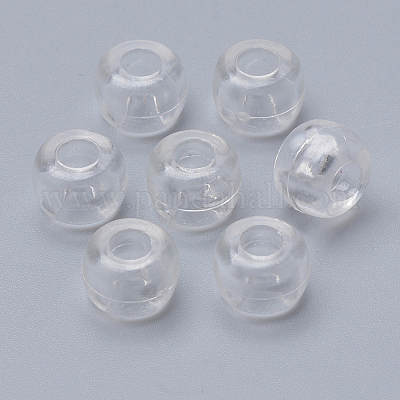 透明プラスチックビーズ  コラム  透明  9x6mm  穴：3.5mm  約1780個/500g&nbsp;MACR-S272-19D-1