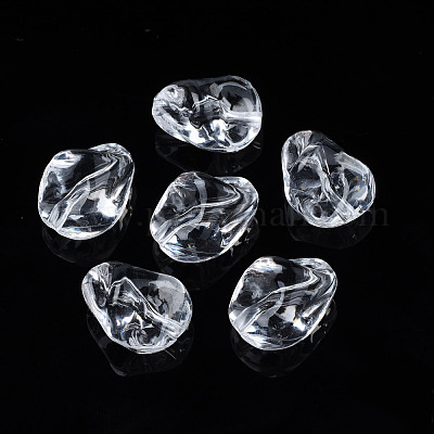透明なアクリルビーズ  ティアドロップ  透明  16.5x13.5x10.5mm  穴：1.8mm  約510個/500g&nbsp;TACR-N009-35-1
