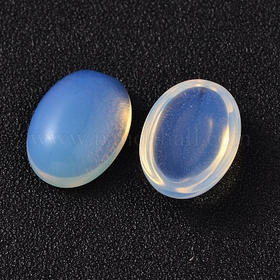 楕円形オパールカボション  アリスブルー  10x8x4mm&nbsp;G-P131-10x8-06-1