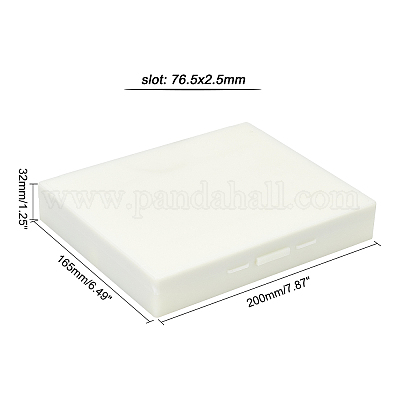 プラスチック製顕微鏡スライド収納ボックス1個  長方形  ベージュ  20x16.5x3.2cm&nbsp;CON-OC0001-39-1