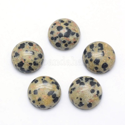天然ダルメシアンジャスパーカボション  半円  12x5~6mm&nbsp;G-P393-R33-12mm-1