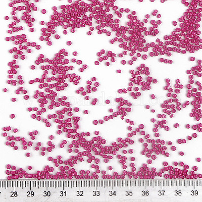 焼付塗装ガラスシードビーズ  フクシア  12/0  1.5~2mm  穴：0.5~1mm  約3333個/50g  50 G /袋  18袋/2ポンド&nbsp;SEED-US0003-2mm-K24-1