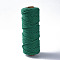 Cotton String Threads, Macrame Cord, Decorative String Threads, for DIY Crafts, Gift Wrapping and Jewelry Making, Green, 3mm, about 54.68 yards(50m)/roll