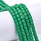 Polymer Clay Bead Strands, Column, Sea Green, 5~7x6mm, Hole: 1.5~2mm, about 61~69pcs/strand, 15.74 inch