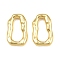 Brass Link Rings, Textured Oval Ring Shape, Rack Plating, Long-Lasting Plated, Lead Free & Cadmium Free, Real 18K Gold Plated, 16x10x3mm, inner size: 12x3.5mm