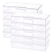 10Pcs Plastic Bead Containers, Rectangle, Clear, 19.2x7.8x3.9cm
