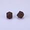 Hexagonal Silicone Beads, Coffee, 23x17.5x23mm, Hole: 2.5mm