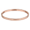 Ion Plating(IP) 304 Stainless Steel Bangles, Rose Gold, 50x59mm, 4mm