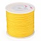 Braided Nylon Thread, Chinese Knotting Cord for Beading Jewelry Making Macrame Craft, Gold, 0.8mm, about 100yards/roll