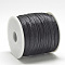 Nylon Satin Rattail Cord, for Bracelet Jewelry Making Chinese Knot Macrame Craft, Black, 2.5mm, about 32.81 Yards(30m)/Roll