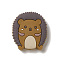 Silicone Focal Beads, Hedgehog, Dark Goldenrod, 32x28.5x8.5mm, Hole: 3mm