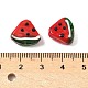手作りのランプワークの凹凸のあるビーズ  スイカ  レッド  12x14x7.5mm  穴：1.8mm&nbsp;LAMP-R003-04E-01-4
