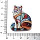 アクリルパーツ  動物  猫の形  41.5x31.5x2.5mm  穴：1.6mm&nbsp;OACR-I016-02D-3