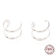 変色防止ロジウムメッキスターリングシルバーカフイヤリング925個  プラチナ  13x10mm&nbsp;EJEW-H124-11P-4