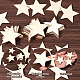 ウッドカボション  スター  バリーウッド  50x50x3mm  120pc&nbsp;WOOD-SP0001-24C-6