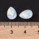 ガラスカボション  多面カット  ティアドロップ  クリアAB  10x7x4mm  72個/セット&nbsp;GLAA-N0028-07D-3