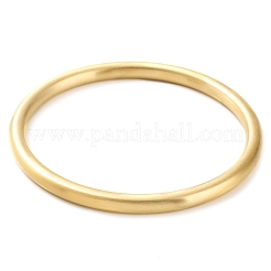 イオンプレーティング（IP）304ステンレススチールプレーンバングル  18KGP本金メッキ  内径：2-3/8インチ（6cm）  ワイド：5mm&nbsp;BJEW-G684-03D-G