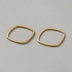 304ステンレススチールリンクリング  正方形  ゴールドカラー  16x16x1mm  内径：14x14mm&nbsp;FIND-WH0424-06B-P