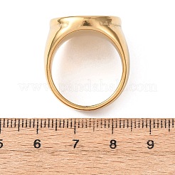 304ステンレススチール指輪  イオンプレーティング（ip）  クロスとフラットラウンド  ゴールドカラー  サイズ8  4.5~20mm  18mm&nbsp;RJEW-F201-09G
