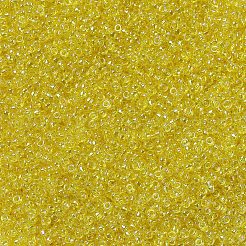 MIYUKIラウンドロカイユビーズ  日本製シードビーズ  11/0  (rr252) 透明黄色ab  11/0  2x1.3mm  穴：0.8mm  約999個/9g&nbsp;LS-X-SEED-G007-RR0252