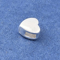 スターリングシルバーのシルデチャーム925個  ハート  銀  4x4x2.5mm  穴：1.8x0.8mm&nbsp;STER-C013-02S