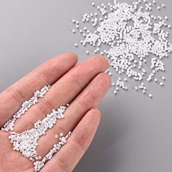TOHO六角ビーズ  日本製シードビーズ  15/0 121)カットガラスシードビーズ  （不透明な光沢のある白15/0個  1.5x1.5x1.5  0.5mm  穴：170000mm  約[1]個/袋&nbsp;SEED-T2CUT-15-121